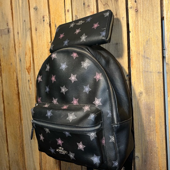 Coach Star Patterned Mini Backpack withh Matching Wallet - Picture 3 of 8